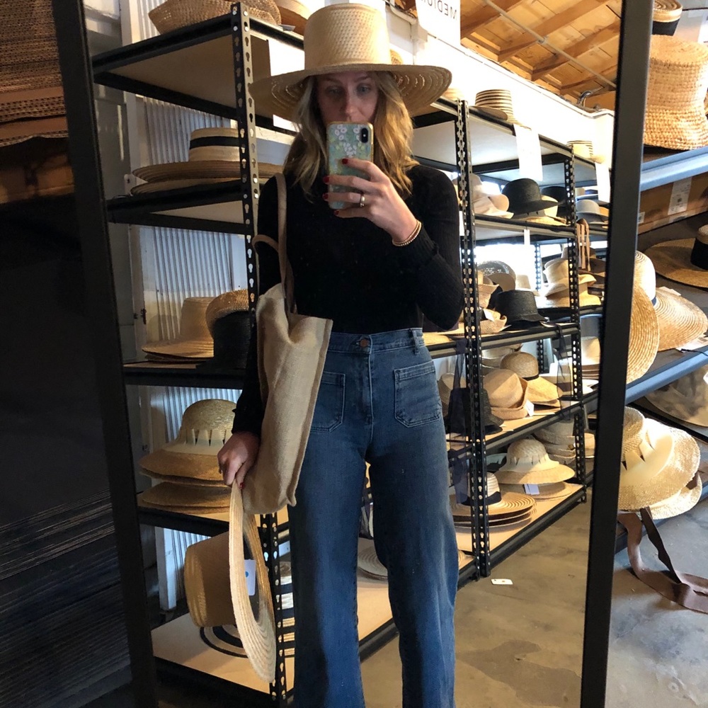 Janessa Leone medium straw hat